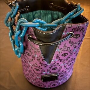 Loungefly Haunted Mansion Purple and Blue Bag